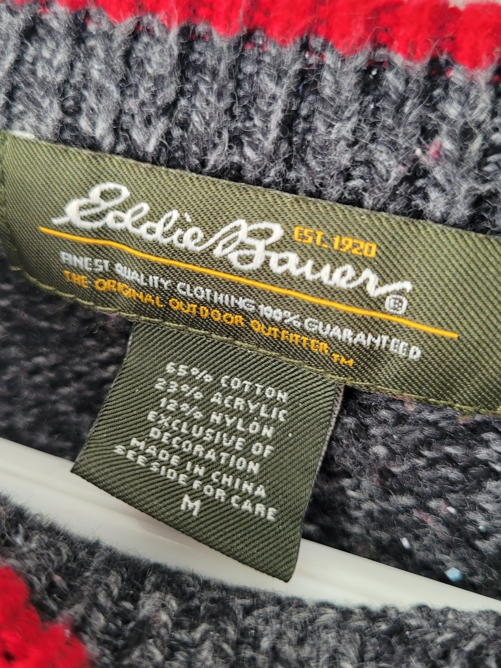 Eddie Bauer Gray Crewneck Sweater Size M - Picture 4 of 7
